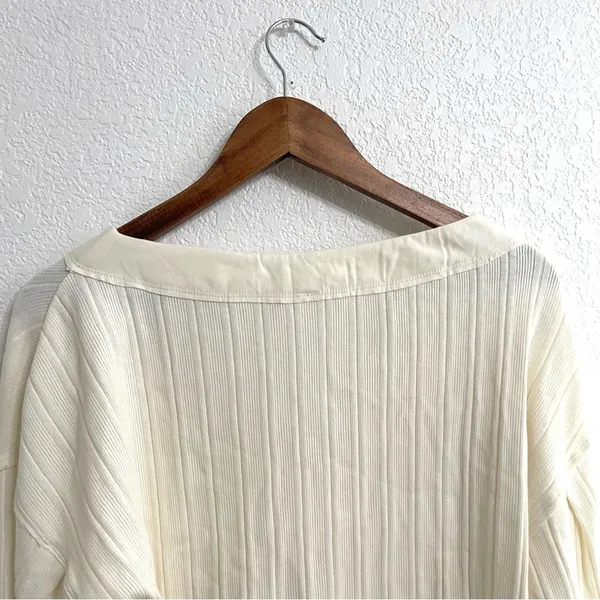 NWT Free People Intimately Womens Top Shirt Beige Good Feels Pullover Size XS - Image 5