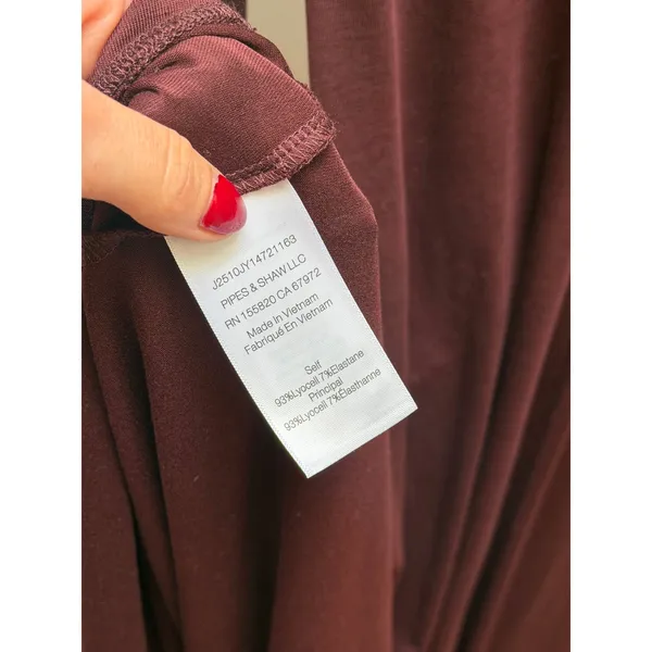 NEW Veronica Beard Theodora Midi Dress Raisin Red Size Small - Image 9