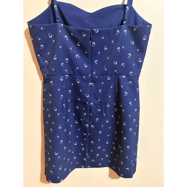 French Connection Mini Dress Womens Size 8 Blue New Floral Fit and Flare 71SWH - Image 12