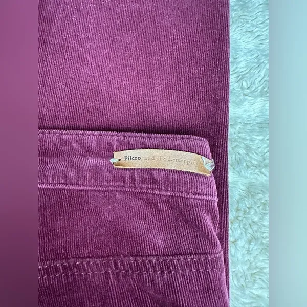 Anthropologie Pilcro and the Letterpress Serif burgundy corduroy skinny pants - Image 7