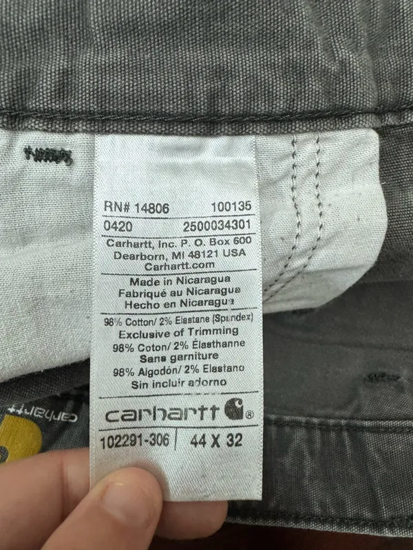 Carhartt Relaxed Fit Pants in Gravel Grey Mens Size 44x32 - Image 5