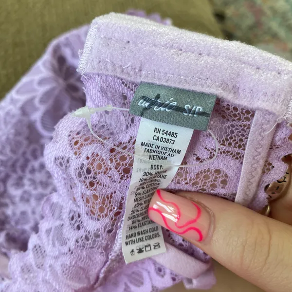 Purple Lace Bralette Top - Image 2