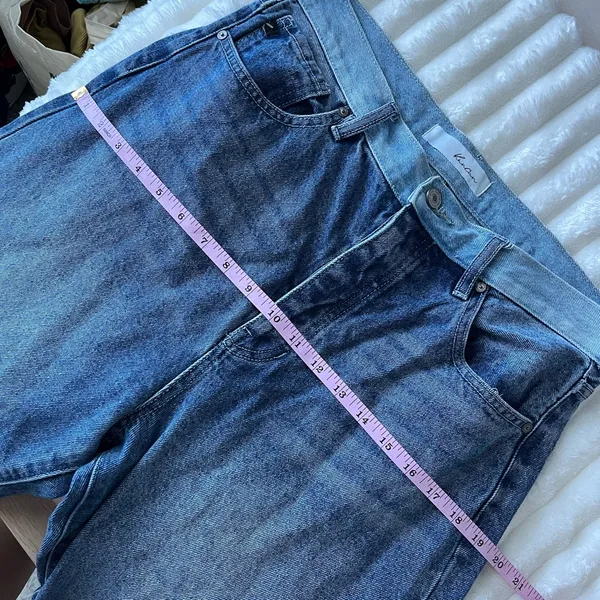 KanCan Blue Straight Leg Jeans with Striking Two-Tone Design - Image 11