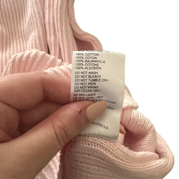 RUE‎ STIIC Ribbed Knit Midi Dress Baby Pink Small - Image 5