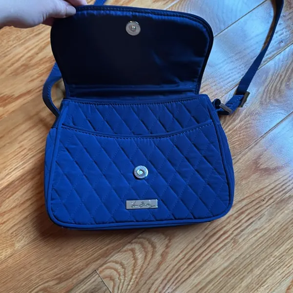 Vera Bradley Royal Blue Quilted Fabric Crossbody Shoulder Bag NWOT - Image 2
