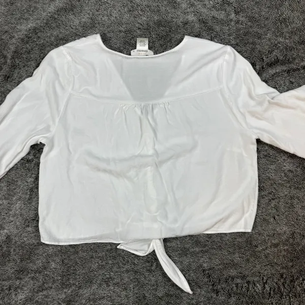 Urban Romantics 3/4 Sleeve V-Neck Tie Blouse Women's Large - Image 5