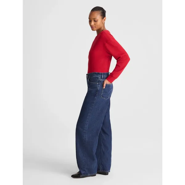 NEW Madewell Curvy Low-Slung Baggy Jeans in McKinney Wash Blue Rigid US 27 - Image 3