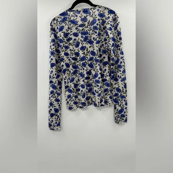 J.Crew Sheer mesh cardigan top in toile print - Image 6
