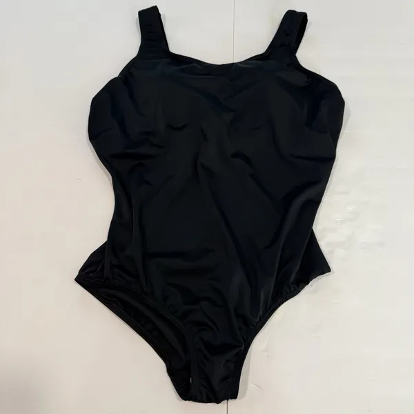 Lands End Black Tugless Low Leg Soft Cup One Piece Swimsuit Size 16W - Image 6