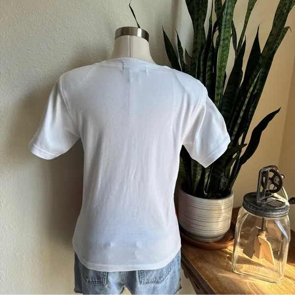 Vintage Nautical Knit Tee‎ Patriotic Sailor Shirt small - Image 8