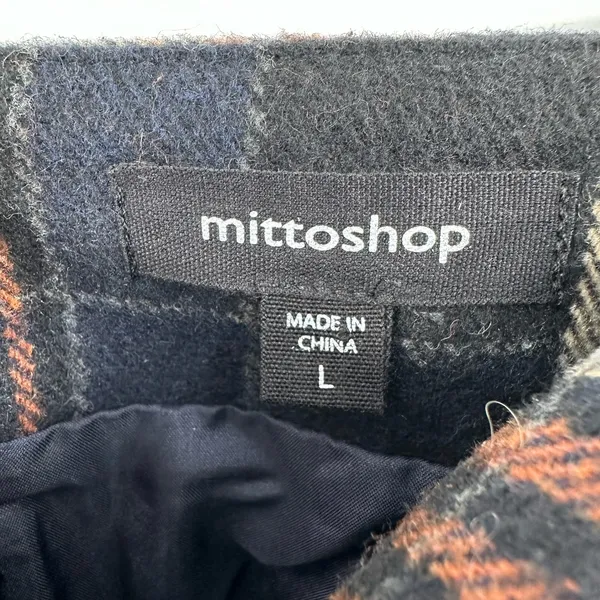 Mittoshop Size‎ Large Skirt Black Plaid Mini Pockets Academic Workwear School - Image 4