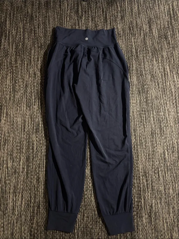 Athleta Salutation Jogger High Rise Lightweight Soft Navy Blue Size Small - Image 2
