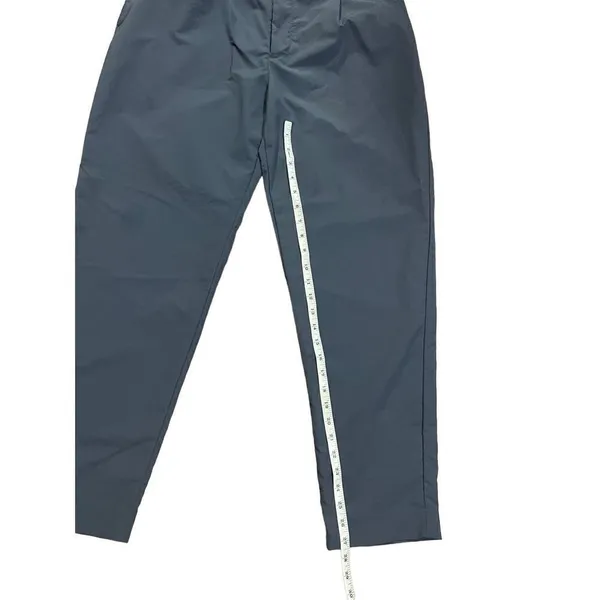 Zara womens blue business casual relaxed‎ fit pull on trousers sz 32 - Image 9