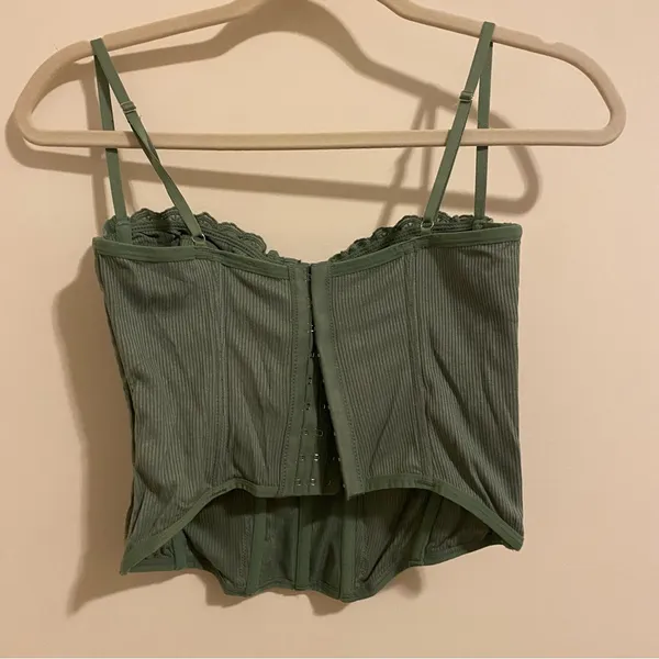 Urban Outfitters Sage Green Corset Top size Medium - Image 5