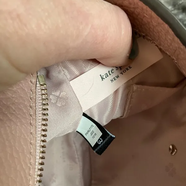 Kate Spade Polly Small Convertible Crossbody Blush Pink Leather Handbag Chain - Image 7