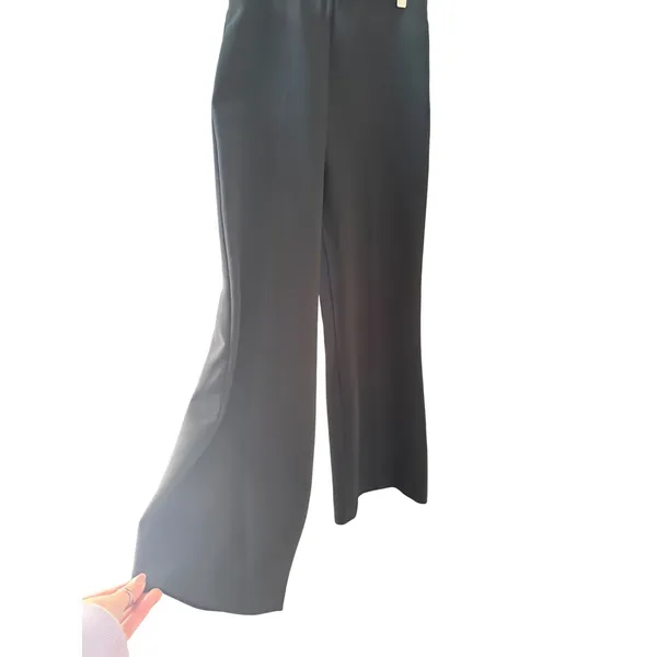 Urban Outfitters Womens Black High Waisted Wide Leg Trousers 6 Interview Outfit‎ - Image 3