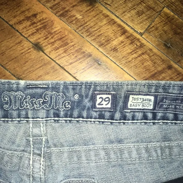 Miss Me 29 easy boot cut bling wing pocket western jeans - Image 2