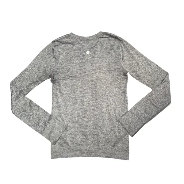 Lululemon Swiftly Tech Long Sleeve Women 4 Grey Fair Seamless Running Top - Image 3