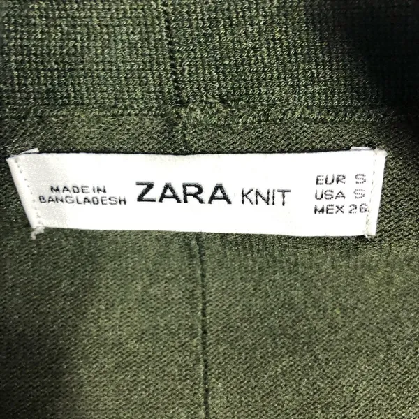Zara knit green sweater women’s size‎ small - Image 4