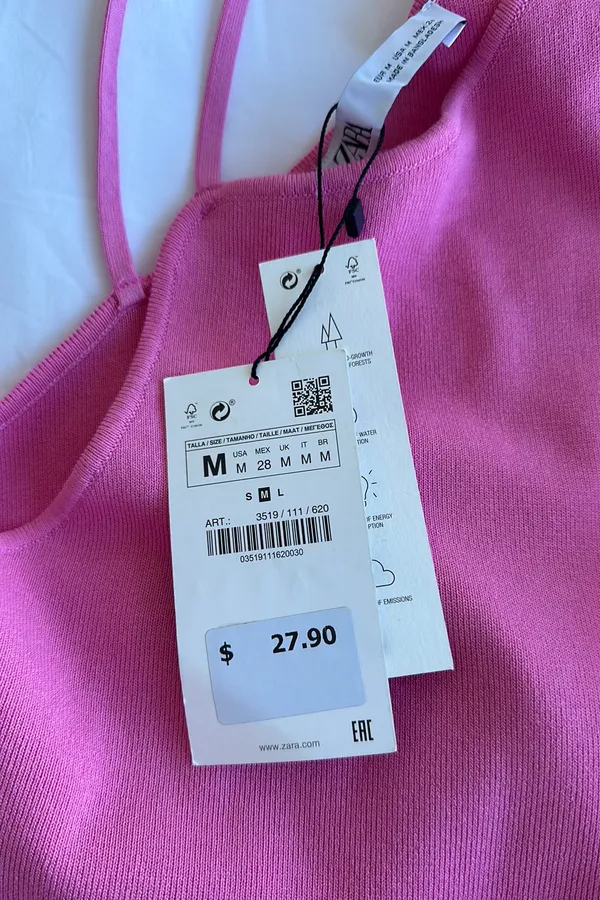 ZARA NWT  Asymmetrical Crop Top - Image 2