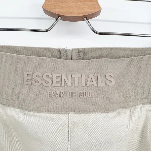 Fear of God Essentials Womens Khaki Logo‎ Waistband Relaxed Trouser Pants Size M - Image 5