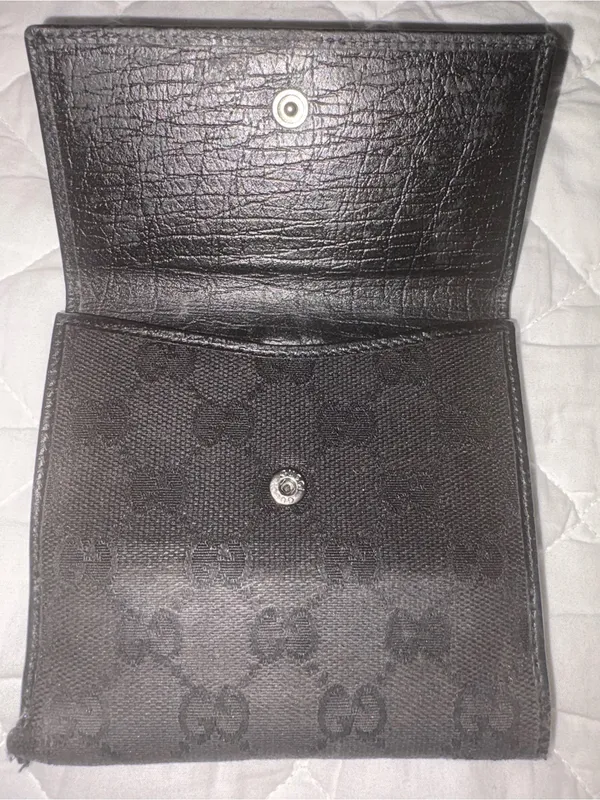 Gucci Black Signature Monogram Women's Wallet with Silver Hardware - Image 4