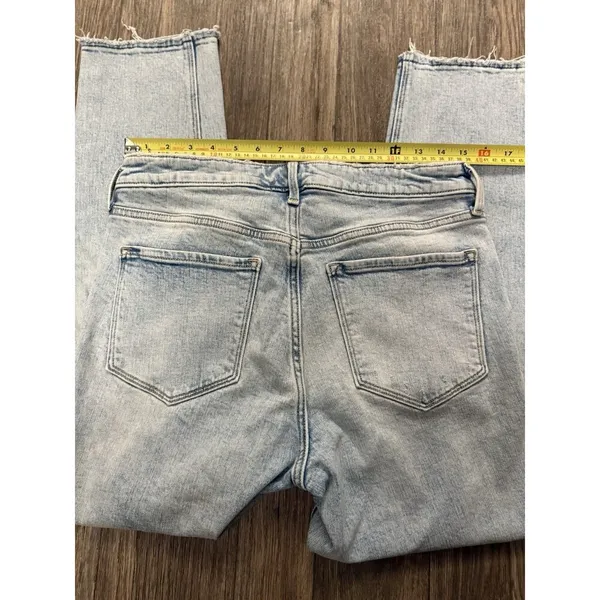 Old Navy Ankle Jeans Womens Size 12 The Power Jean High-Rise Straight Blue Denim - Image 5