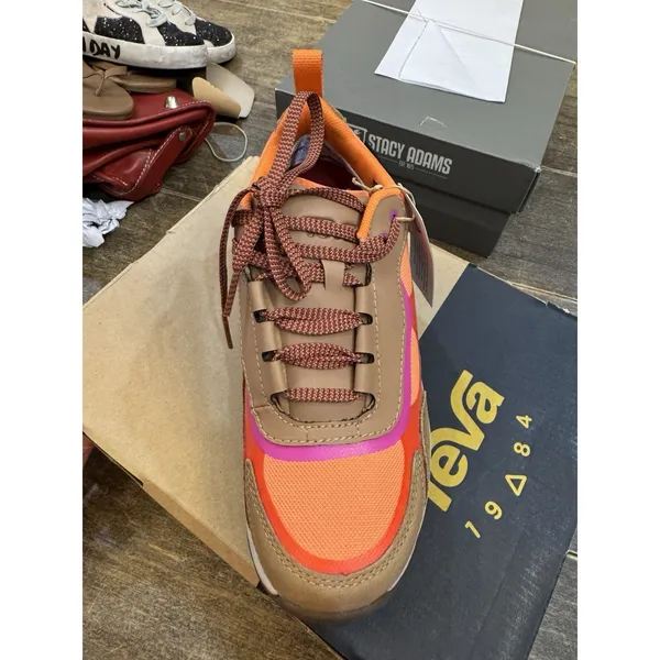 Teva Women Geotrecca Rapid Proof Low Brown Coral Waterproof Hiking Shoes Size 5 - Image 6