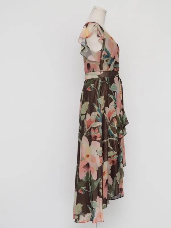 Adrianna Papell - Floral High-Low Midi Dress‎ - Image 5