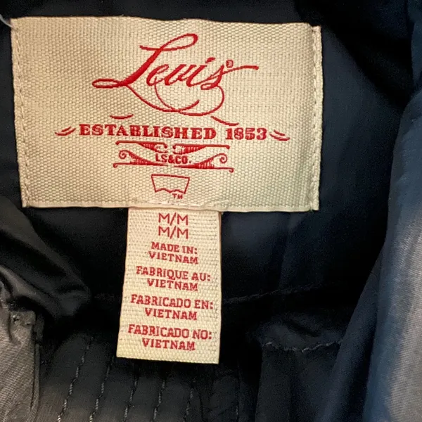 Levis Womens Black Puffer Jacket  Quilted Down Fill Coat Medium - Image 3