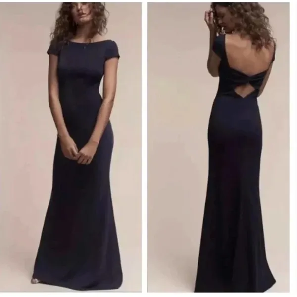 Katie May x BHLDN Madison Maxi Long Dress in Navy Blue‎ Size 6 - Image 2
