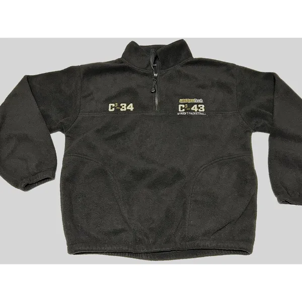 Vintage Holloway Michigan Tech Womens Basketball Fleece 1/4 Zip Pullover M - Image 2