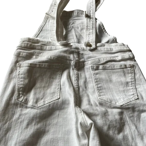 Pilcro & The Letterpress Overalls Women's 25 Off White‎ Denim Anthropologie Farm - Image 5