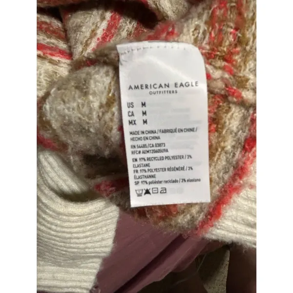 American Eagle Patterned Crewneck Sweater Size M - Image 5