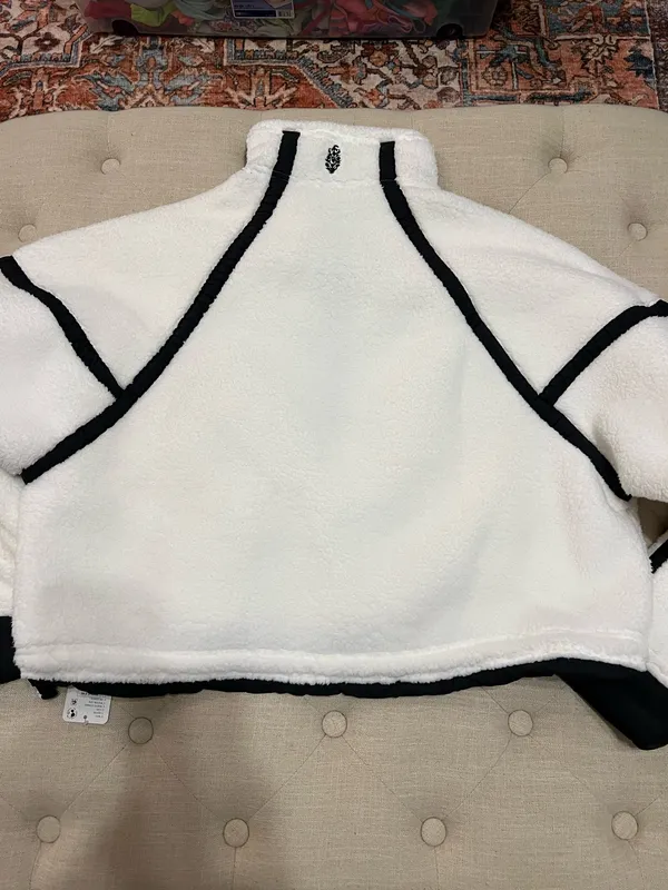 Free People Movement Mountain High Half Zip Fleece White XS - Image 6