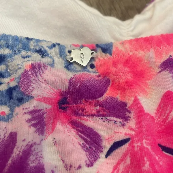 VS PINK floral and rhinestone strapless bralette - Image 4