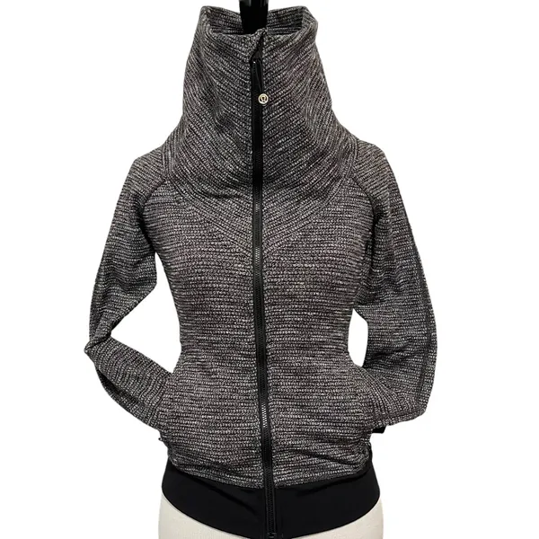 Lululemon Be Present Jacket Coco Pique Black 2 - Image 4