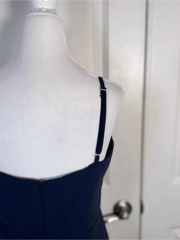 Lilly Pulitzer Navy Wide Leg Jumpsuit 4 Wedding Guest Cocktail Resort Coastal - Image 6