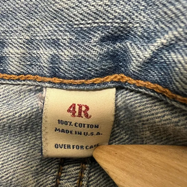 Vintage Abercrombie & Fitch Denim Shorts 4R Button Fly Made in USA Raw Hem Y2K‎ - Image 9