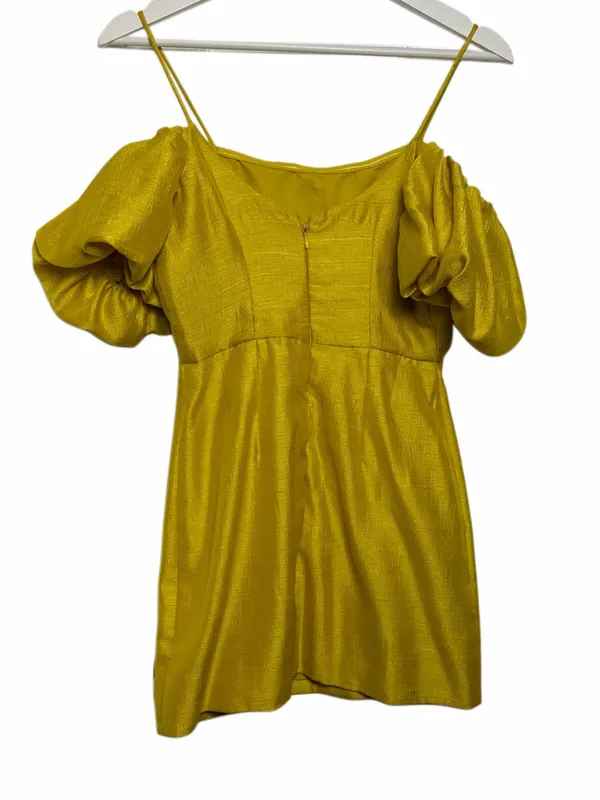 Anthropologie Let Me Be Slim Off The Shoulder Puff Sleeves Mini Dress - Image 6