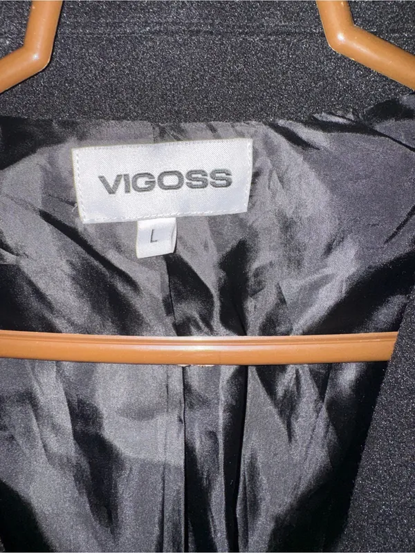 Vigoss Black Single-Breasted Pea Coat - Image 4
