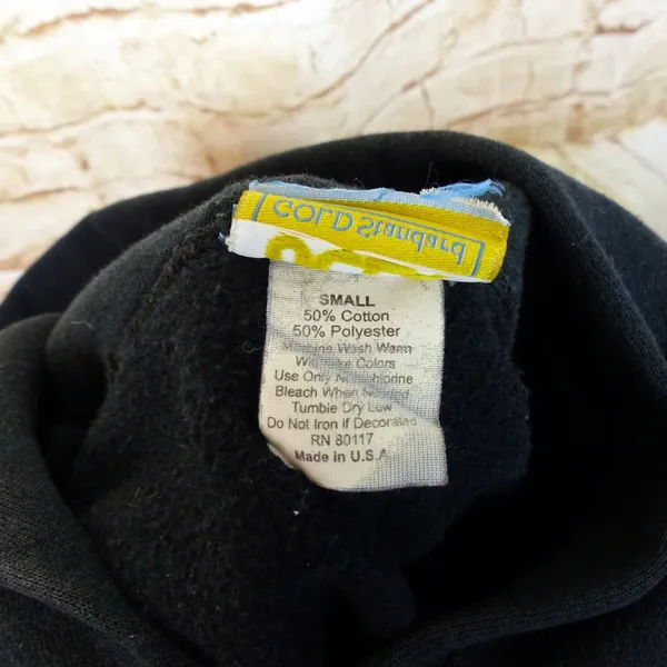 Vintage 90s UCLA Hoodie Womens S Black Big Logo Made USA Gold Standard Bruins - Image 8