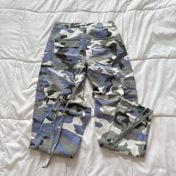 Urban Outfitters Cargo Pants Womens‎ 0 Blue 100% Cotton Joggers Blue Whimsy - Image 8