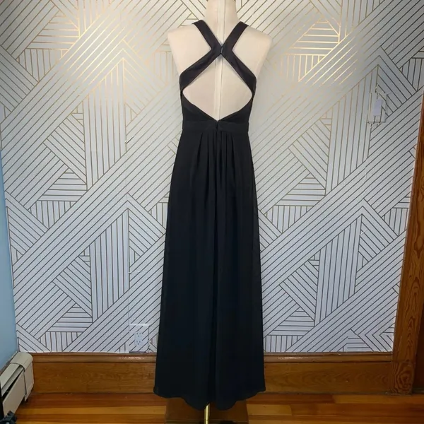 Spotlight‎ by Warehouse Black Chiffon Halter Gown - Image 7