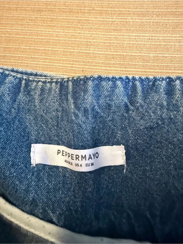 Peppermayo Denim Belted Mini Skirt Pleated - Image 6