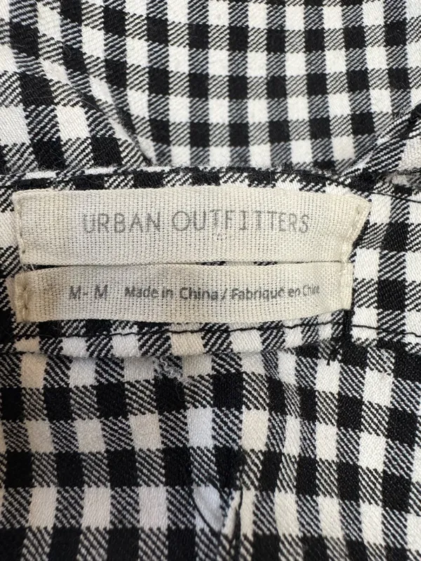 Urban Outfitters UO Black White Gingham Sleeveless Mini Dress size Medium $59 - Image 3