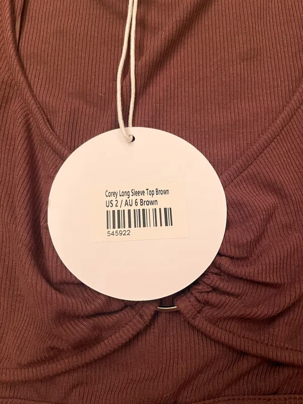Princess Polly Long Sleeve Top Brown - Image 4
