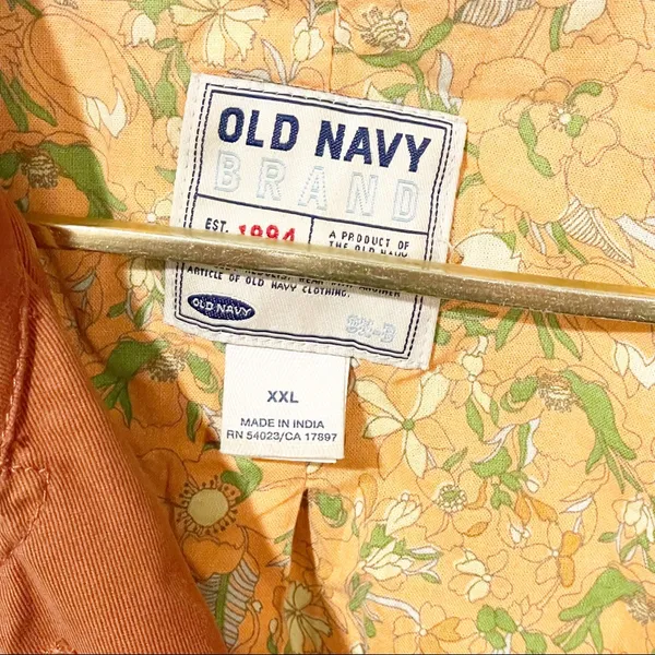 Old Navy Plus Size XXL Rust Button Front Denim Jean Jacket‎ - Image 3