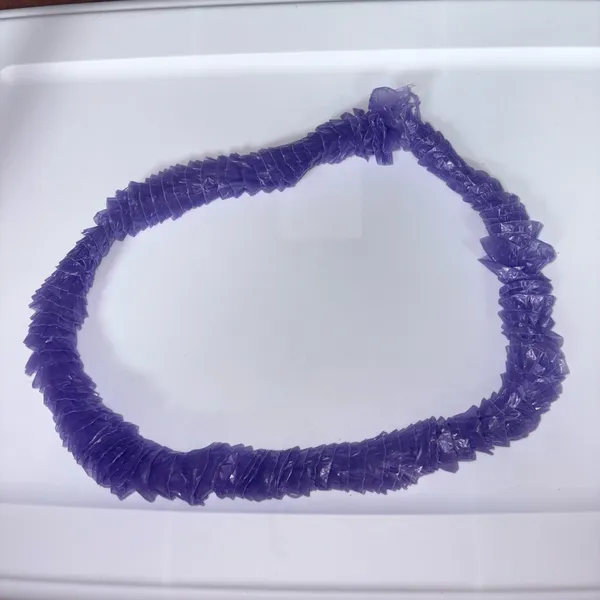 Purple Plastic Kids Lei Necklace - Image 2
