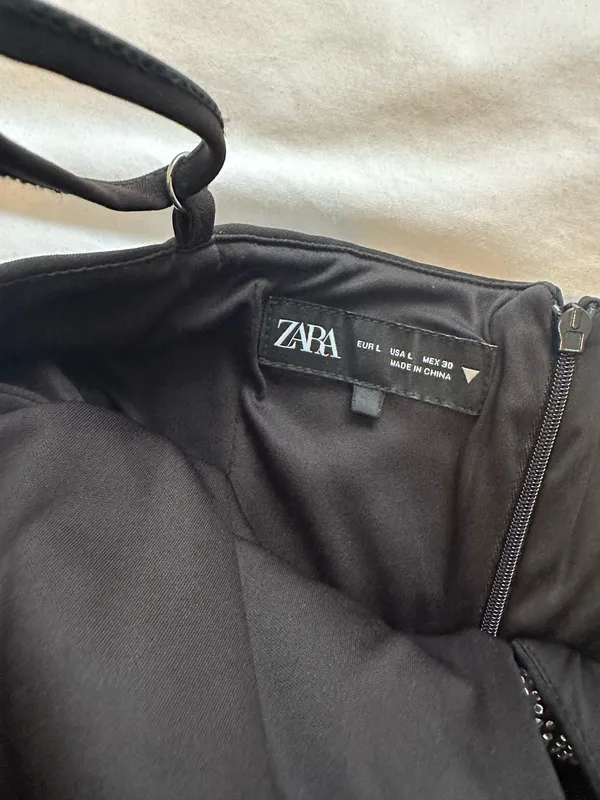 ZARA Bow Dress Black Mini - Image 5